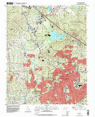 Cary North Carolina Historical topographic map, 1:24000 scale, 7.5 X 7.5 Minute, Year 1993