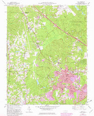 Cary North Carolina Historical topographic map, 1:24000 scale, 7.5 X 7.5 Minute, Year 1973