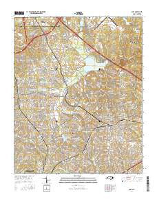 Cary North Carolina Current topographic map, 1:24000 scale, 7.5 X 7.5 Minute, Year 2016