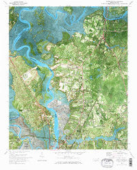Castle Hayne North Carolina Historical topographic map, 1:24000 scale, 7.5 X 7.5 Minute, Year 1970
