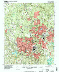 Chapel Hill North Carolina Historical topographic map, 1:24000 scale, 7.5 X 7.5 Minute, Year 1993