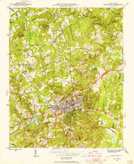 Chapel Hill North Carolina Historical topographic map, 1:24000 scale, 7.5 X 7.5 Minute, Year 1946