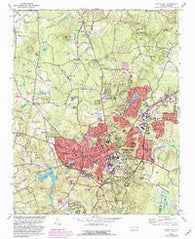 Chapel Hill North Carolina Historical topographic map, 1:24000 scale, 7.5 X 7.5 Minute, Year 1978