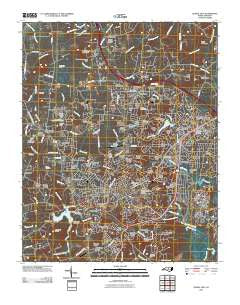 Chapel Hill North Carolina Historical topographic map, 1:24000 scale, 7.5 X 7.5 Minute, Year 2010