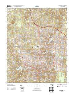 Chapel Hill North Carolina Historical topographic map, 1:24000 scale, 7.5 X 7.5 Minute, Year 2013