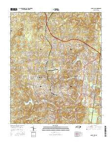 Chapel Hill North Carolina Current topographic map, 1:24000 scale, 7.5 X 7.5 Minute, Year 2016