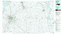 Charlotte North Carolina Historical topographic map, 1:100000 scale, 30 X 60 Minute, Year 1985