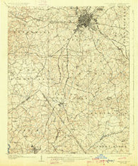 Charlotte North Carolina Historical topographic map, 1:62500 scale, 15 X 15 Minute, Year 1907