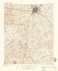 Charlotte North Carolina Historical topographic map, 1:62500 scale, 15 X 15 Minute, Year 1905