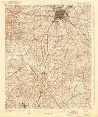 Charlotte North Carolina Historical topographic map, 1:62500 scale, 15 X 15 Minute, Year 1907