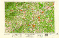 Charlotte North Carolina Historical topographic map, 1:250000 scale, 1 X 2 Degree, Year 1960