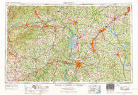 Charlotte North Carolina Historical topographic map, 1:250000 scale, 1 X 2 Degree, Year 1953