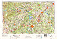 Charlotte North Carolina Historical topographic map, 1:250000 scale, 1 X 2 Degree, Year 1953