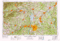 Charlotte North Carolina Historical topographic map, 1:250000 scale, 1 X 2 Degree, Year 1953