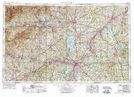 Charlotte North Carolina Historical topographic map, 1:250000 scale, 1 X 2 Degree, Year 1953