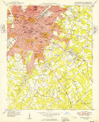 Charlotte East North Carolina Historical topographic map, 1:24000 scale, 7.5 X 7.5 Minute, Year 1949