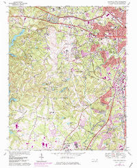 Charlotte West North Carolina Historical topographic map, 1:24000 scale, 7.5 X 7.5 Minute, Year 1968