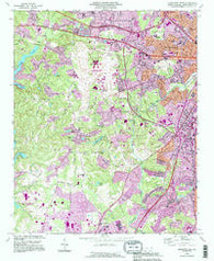 Charlotte West North Carolina Historical topographic map, 1:24000 scale, 7.5 X 7.5 Minute, Year 1993