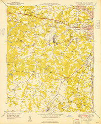 Charlotte West North Carolina Historical topographic map, 1:24000 scale, 7.5 X 7.5 Minute, Year 1949