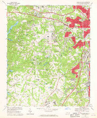 Charlotte West North Carolina Historical topographic map, 1:24000 scale, 7.5 X 7.5 Minute, Year 1968