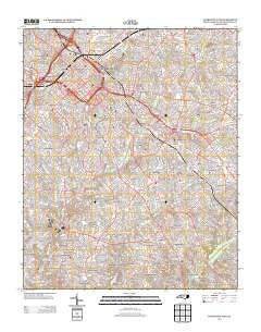 Charlotte East North Carolina Historical topographic map, 1:24000 scale, 7.5 X 7.5 Minute, Year 2013