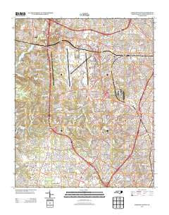 Charlotte West North Carolina Historical topographic map, 1:24000 scale, 7.5 X 7.5 Minute, Year 2013