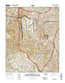 Charlotte West North Carolina Current topographic map, 1:24000 scale, 7.5 X 7.5 Minute, Year 2016
