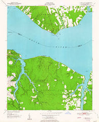 Cherry Point North Carolina Historical topographic map, 1:24000 scale, 7.5 X 7.5 Minute, Year 1951