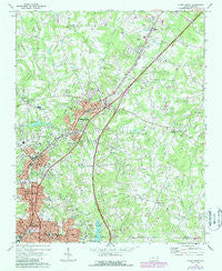 China Grove North Carolina Historical topographic map, 1:24000 scale, 7.5 X 7.5 Minute, Year 1970