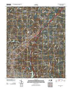 China Grove North Carolina Historical topographic map, 1:24000 scale, 7.5 X 7.5 Minute, Year 2010