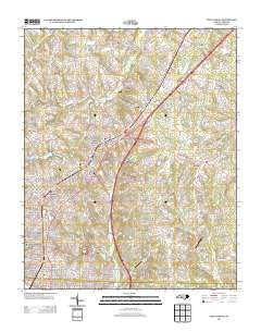 China Grove North Carolina Historical topographic map, 1:24000 scale, 7.5 X 7.5 Minute, Year 2013