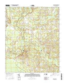 Chinquapin North Carolina Current topographic map, 1:24000 scale, 7.5 X 7.5 Minute, Year 2016
