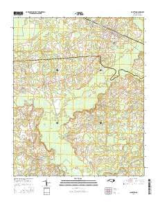 Clarkton North Carolina Current topographic map, 1:24000 scale, 7.5 X 7.5 Minute, Year 2016