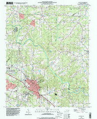 Clayton North Carolina Historical topographic map, 1:24000 scale, 7.5 X 7.5 Minute, Year 1993