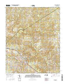 Clayton North Carolina Current topographic map, 1:24000 scale, 7.5 X 7.5 Minute, Year 2016