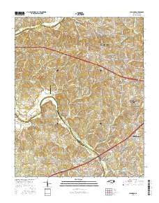 Clemmons North Carolina Current topographic map, 1:24000 scale, 7.5 X 7.5 Minute, Year 2016