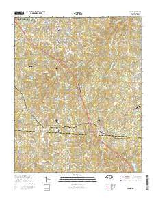 Climax North Carolina Current topographic map, 1:24000 scale, 7.5 X 7.5 Minute, Year 2016