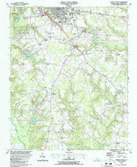 Clinton South North Carolina Historical topographic map, 1:24000 scale, 7.5 X 7.5 Minute, Year 1986