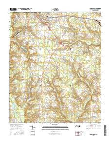 Clinton South North Carolina Current topographic map, 1:24000 scale, 7.5 X 7.5 Minute, Year 2016