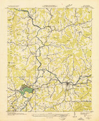 Clyde North Carolina Historical topographic map, 1:24000 scale, 7.5 X 7.5 Minute, Year 1935