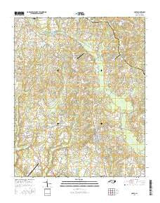 Coats North Carolina Current topographic map, 1:24000 scale, 7.5 X 7.5 Minute, Year 2016