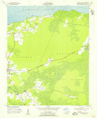 Columbia East North Carolina Historical topographic map, 1:24000 scale, 7.5 X 7.5 Minute, Year 1953