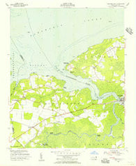 Columbia West North Carolina Historical topographic map, 1:24000 scale, 7.5 X 7.5 Minute, Year 1953