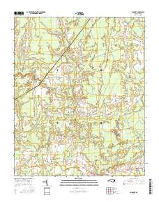 Comfort North Carolina Current topographic map, 1:24000 scale, 7.5 X 7.5 Minute, Year 2016