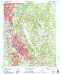 Concord North Carolina Historical topographic map, 1:24000 scale, 7.5 X 7.5 Minute, Year 1969