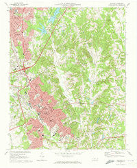 Concord North Carolina Historical topographic map, 1:24000 scale, 7.5 X 7.5 Minute, Year 1969