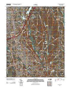 Concord North Carolina Historical topographic map, 1:24000 scale, 7.5 X 7.5 Minute, Year 2010