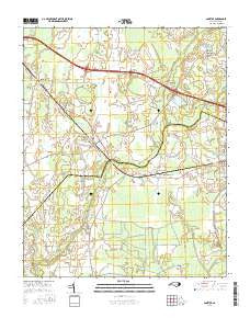 Conetoe North Carolina Current topographic map, 1:24000 scale, 7.5 X 7.5 Minute, Year 2016
