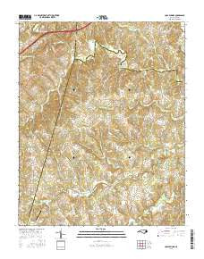 Cool Springs North Carolina Current topographic map, 1:24000 scale, 7.5 X 7.5 Minute, Year 2016