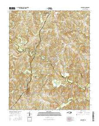 Cooleemee North Carolina Current topographic map, 1:24000 scale, 7.5 X 7.5 Minute, Year 2016